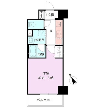 Alivis新潟萬代橋の物件間取画像